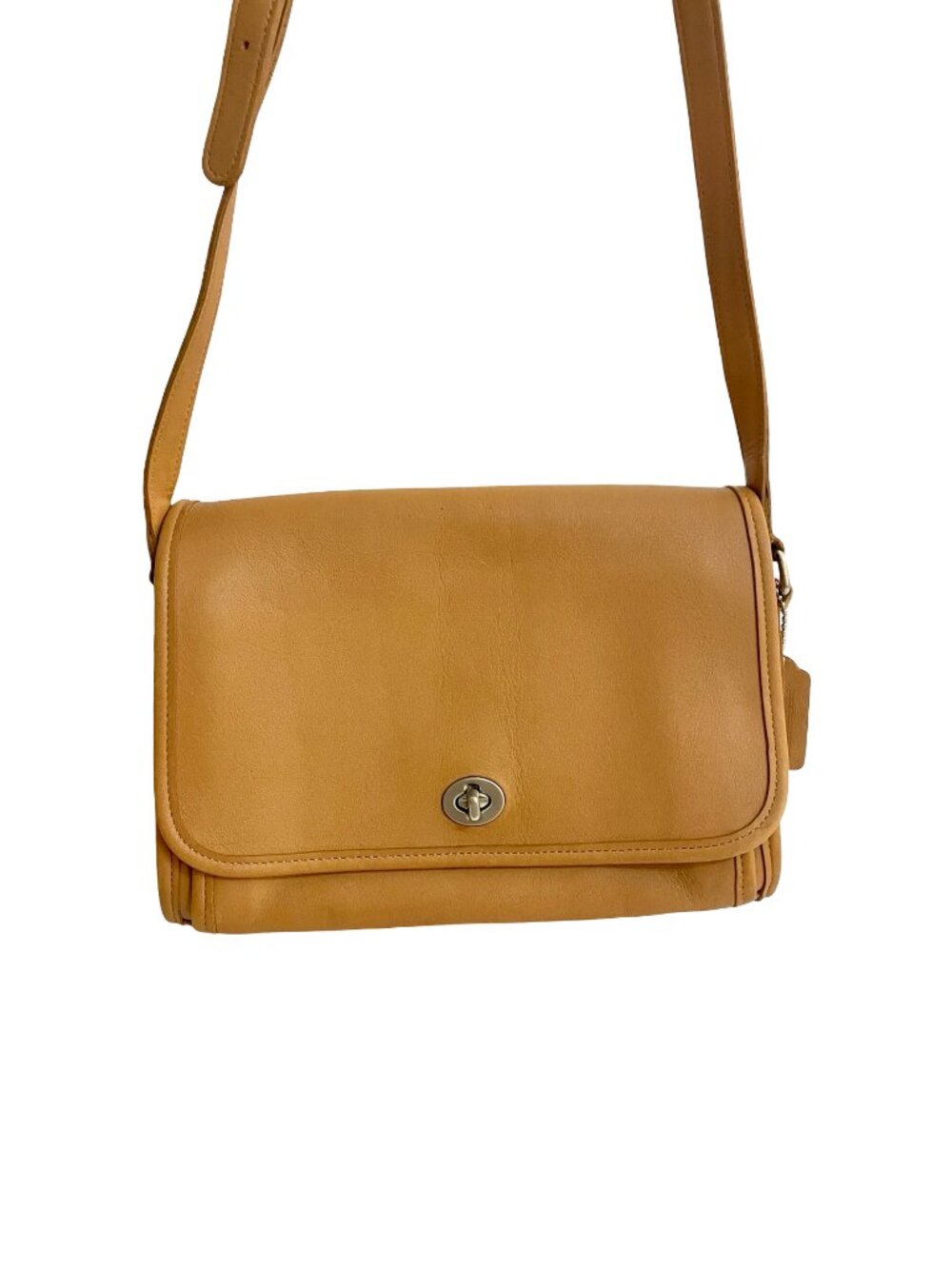 Coach Vintage Glove Tanned Leather Crossbody Bag USA Tan Saddle Bag 🇺🇸